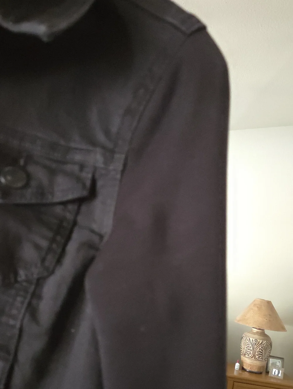 Wallflower Black Hooded Denim-Style Jacket NEW Condition - Picture 4 of 7
